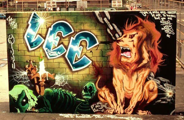 The Lion's Den mural by Lee Quinones