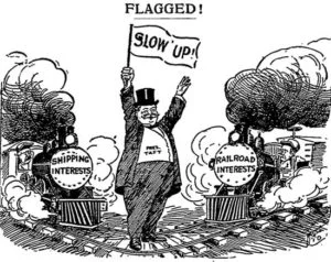 President Taft railroad price hike cartoon