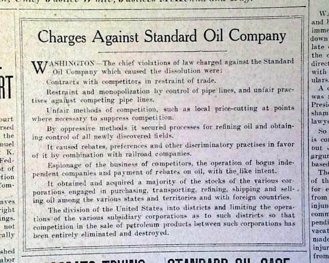 Report on Rockefeller's Standard Oil Company
