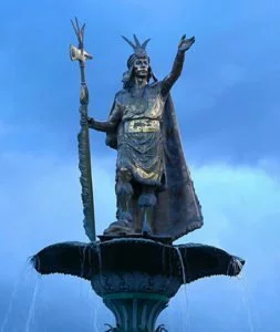 Inca emperor Pachacuti statue