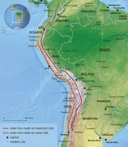 Inca Road System map