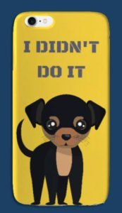 I-phone case with cute dog