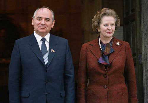 Mikhail Gorbachev and Margaret Thatcher