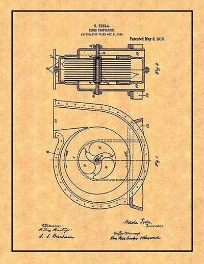 Fluid Propulsion Patent of Nikola Tesla
