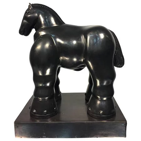 Trojan Horse Modern Bronze Sculpture by Fernando Botero 10" x 10" 