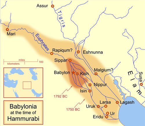 Hammurabi Empire map