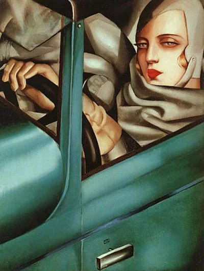 Self-portrait in a Green Bugatti (1929)