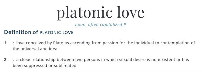 Platonically in love