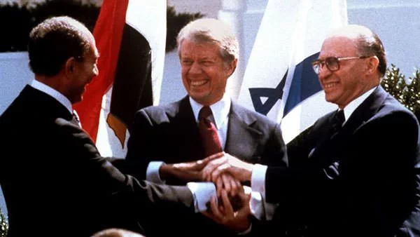 Carter with Menachem Begin and Anwar el-Sadat