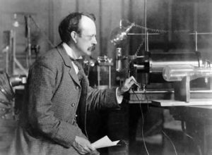 JJ Thomson in his laboratory