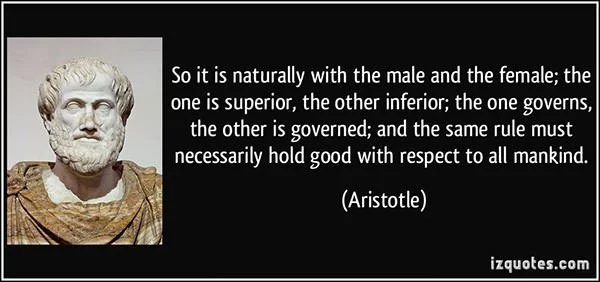 Aristotle misogynist quote