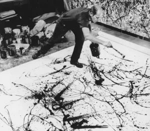Jackson Pollock action painting