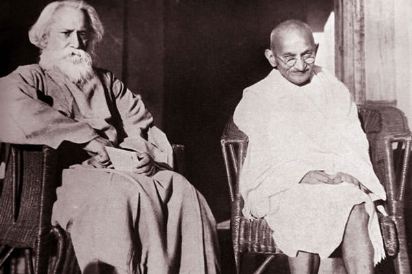 Rabindranath Tagore and Mahatma Gandhi