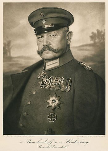 German Field Marshal Paul von Hindenburg