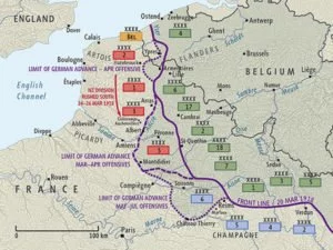German Spring Offensive Map