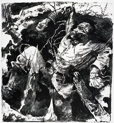 Dying Soldier in a Trench (1915)