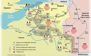 Western Front Map WW1