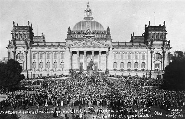 German protest against Treaty of Versailles