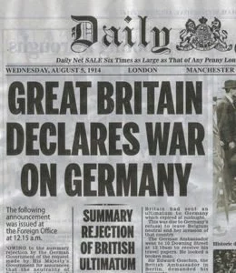 Britain's declaration of war on Germany
