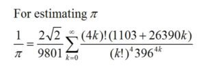 Ramanujan pi formula