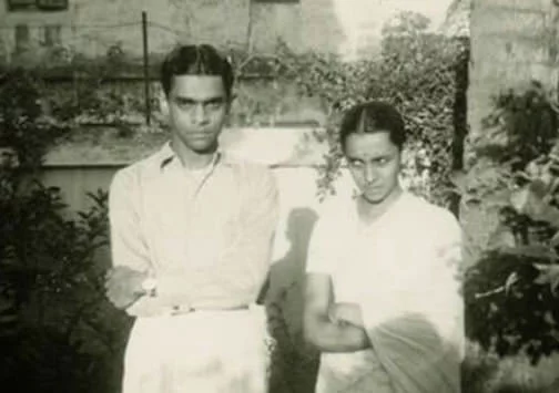 Ramanujan with his wife S. Janaki Ammal
