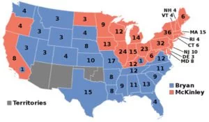 1896 US Presidential Election Map