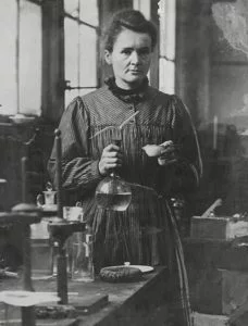 Marie Curie in her Paris laboratory