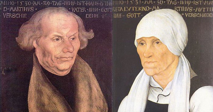 Portraits of parents of Martin Luther