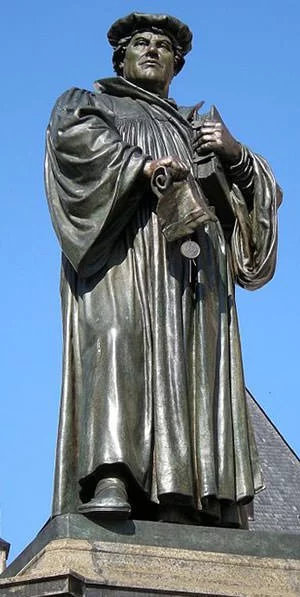 Martin Luther statue in Eisleben