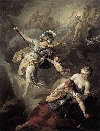 The Combat of Ares and Athena