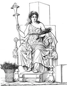 Relief of Demeter in Pompeii