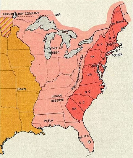 Eastern North America Map 1775