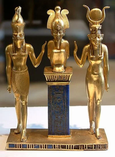 Statues of Horus, Osiris and Isis