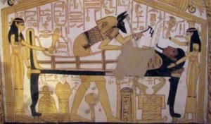 Isis, Nephthys and Anubis