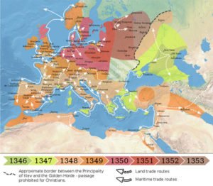 Black Death Europe Map