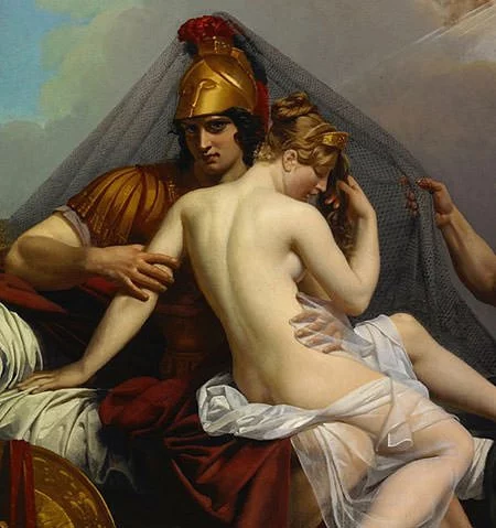 Peinture d'Arès et Aphrodite