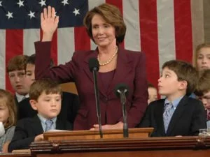 Nancy Pelosi taking oath as Speaker, 2007