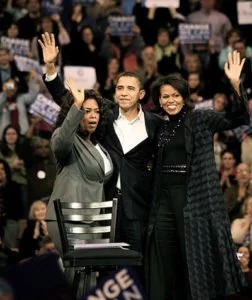 Oprah Winfrey with Barack and Michelle Obama