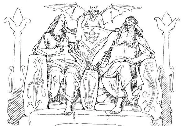 Frigg and Odin