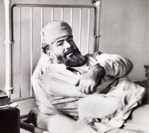 Ernst Hemingway injured