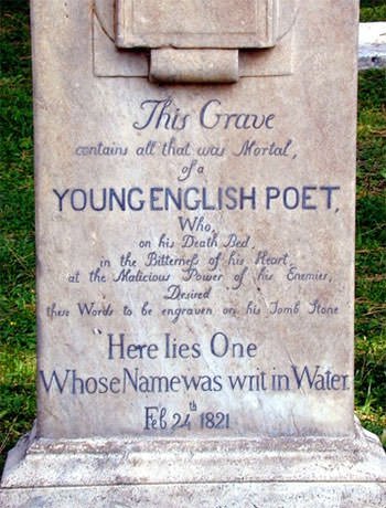 John Keats Gravestone